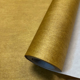 Premium Goud Linnenstructuur Behang – Vliesbehang Landelijke Stijl – Luxe & Tijdloze Wandafwerking