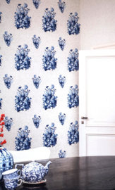 Delftsblauw bloemen behang dutch masters 17805
