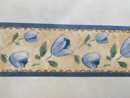 behangrand blauw tulpen xxx2029