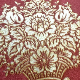 Cafe kroegen behang goud rood xx19