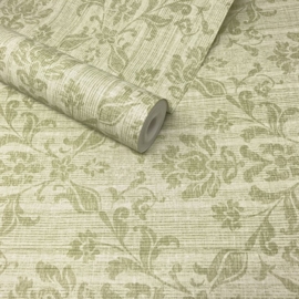 Groen ornament behang  fd21024