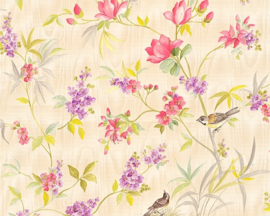 Behang vogel boom tropical 95434-1