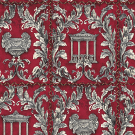 Rood barok behang 34086-1