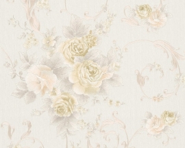 Behang Bloemen crème beige AS Romantica 30647-1