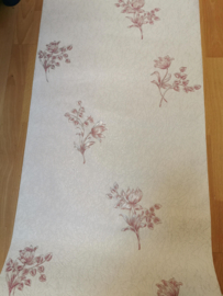 Rood bloemen glitter behang xxx222