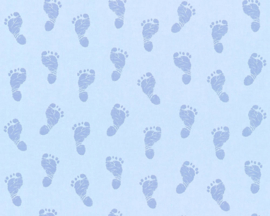 blauwe baby voetjes behang 35863-2