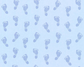 blauwe baby voetjes behang 35863-2