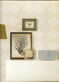Retro behang beige creme 269078