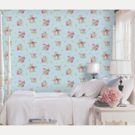 Norwall English Florals bloemen behang G34314