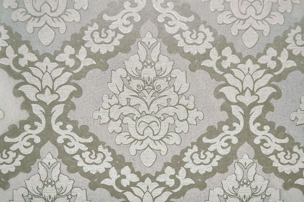 ZILVER GRIJS  KLASSIEK ORNAMENTEN BEHANG  4792-15