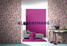 bloemen behang roze wit groen 38