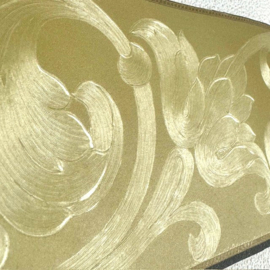 goud behangrand klassiek satijn
