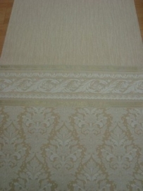 beige goud glim Lambrisering combi behang vlies 37