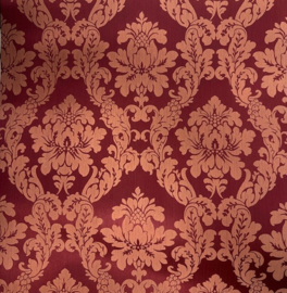 kroeg cafe behang velours rood goud xx55