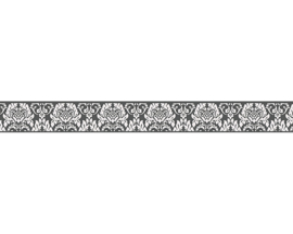 barok behangrand zwartwit zelfklevend 30389-3