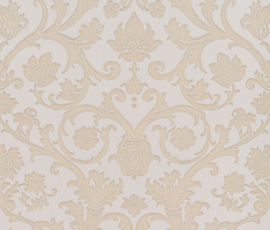 Beige barok damask behang Vintage 3903