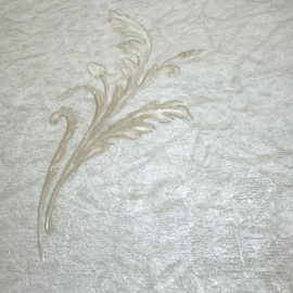 EXCLUSIEF ITALIAANS VINYL BEHANG - creme bloemen