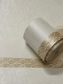Goud wit behangrand 5 cm breed – 5 meter lang