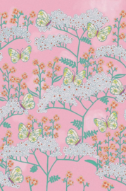 Eijffinger Rice 2 Wallpower 383619 Butterflies and Flowers Pink