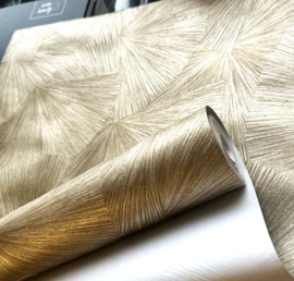 goud vliesbehang retro luxe uitstraling
