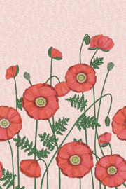 Eijffinger Rice 2 Wallpower 383609 Poppies Red