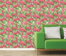 Behang met flamingo's  G56406 Global Fusion