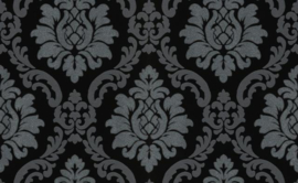Barok behang zwart glitter 10112-15