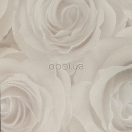 romantische rozen behang taupe 3D effect