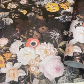 Landelijk Botanisch Behang met Okergele Bloemen – Schilderij Effect – Platinum PL0311372