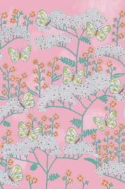 Eijffinger Rice 2 Wallpower 383619 Butterflies and Flowers Pink
