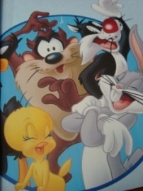 jongens behang looney tunes cartoon blauw behang