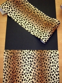 behangrand zwart bruin luipaardprint panter vinyl 059