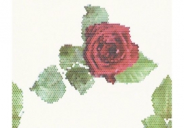 Patroonbehang Lars Contzen Behang Rendez-vous Roses Wit, Groen, Rood