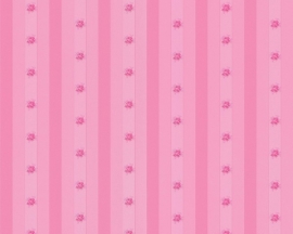 meisjes roze streepjes bloemen behang 47