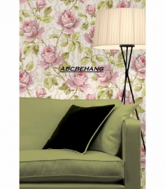 rozen bloemen vinyl behang xxt