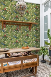 Papegaai behang Dutch Botanical  BA2203