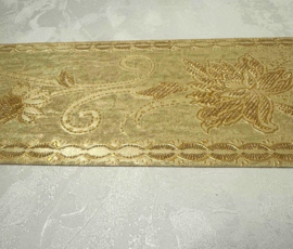 creme goud rand textiel gebreide design