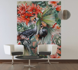 Fotobehang Vogel Bloemen DD108525