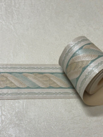 Crème groen klassieke behangrand Hotel Chic 5,5 cm – 5 meter lang