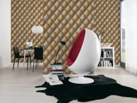 leather behang 3d met sticknaden 96043-3