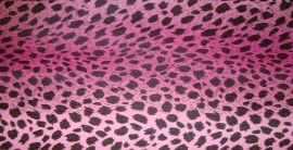 behangrand zwart roze luipaardprint panter vinyl rand 049