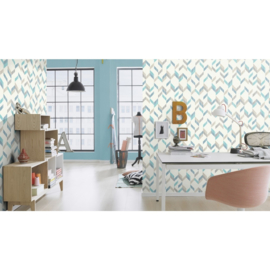 retro behang geometric 402810