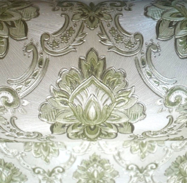 Klassiek groen barok behang glim 95463-1