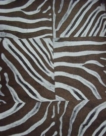 bruin bronz wit zebraprint afrika dieren print vlies behang 10
