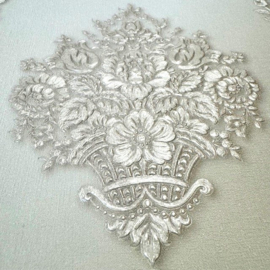 klassiek barok behang beige glans luxueuze uitstraling