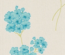 BLAUW BLOEMEN BEHANG ALEXIA RASCH 599022