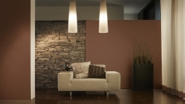 bruin vlies behang 93966-5