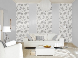 Glitter bloemen behang rasch 304800