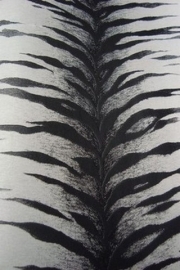 tijgerprint zwart wit grijs dieren print vlies behang 82