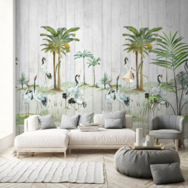 Dutch Wallcoverings One Roll One Motif behang Tropical Wood A39401